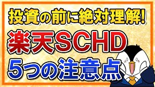 【絶対理解】楽天SCHDに投資する前に知っておきたい5つの注意点とは？ [upl. by Nailuj228]