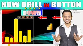 Power BI Drill down into button  Now create your own power bi drill into button [upl. by Eiresed]