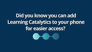 How to access Learning Catalytics on your phone [upl. by Siulesoj]