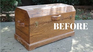 quotBEFORE and AFTERquot Wood Chest Makeover  Thrift Diving [upl. by Raddatz]