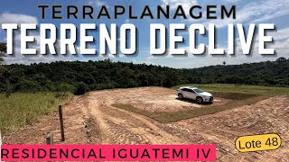 Terreno declive 1000m2  Como começar a terraplanagem [upl. by Harwilll]