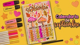 Cómo hacer tu CALENDARIO de SEPTIEMBRE  bulletjournal calendar september fall autumn [upl. by Namaan97]