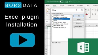 Börsdata Excel Plugin Installation [upl. by Esnahc]