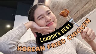 Trying Korean Fried Chicken in New Malden ❤️ Life of an International Student in London [upl. by Lyram578]