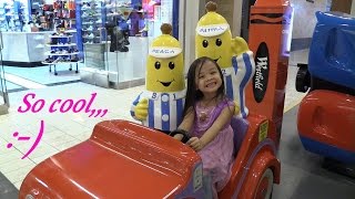 Maya and Marxlens Kiddie Train Ride Carousel and Arcade Car Ride Playtime Fun [upl. by Glorianna]