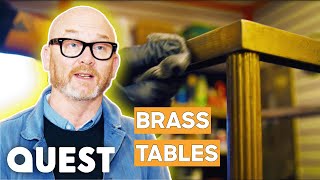 Drew Makes A BIG Profit On A Set Of Vintage Brass Tables  Salvage Hunters [upl. by Aitnecserc486]