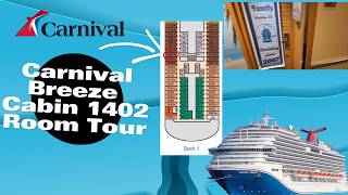 Carnival Breeze  Cabin 1402  Deluxe Oceanview Room Tour  KAM Fam Style roomtour [upl. by Grose]