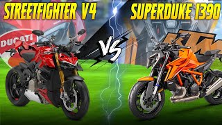 Which is Better KTM Superduke 1390 or Ducati Streetfighter V4 [upl. by Carlin]