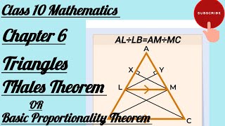 Class 10  math  Chapter 6  Basic Proportionality Theorem  Thales Theorem  Converse Triangles [upl. by Lehman]