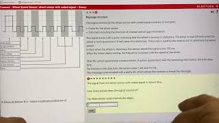 Wheel Speed Sensor Wheel Sensor with Coded Signal ELearning week4 [upl. by Yarrum]