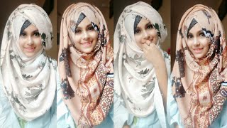 2 Easy and Casual hijab tutorial for schoolcollege students Easy Hijab tutorial  Noshin Nower ❤ [upl. by Atekihs]