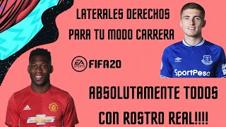 JÓVENES PROMESAS FIFA 20 CON CARA REAL❕ LATERALES DERECHOS 🔥🔥⬆️⬆️ ACTUALIZADO [upl. by Rednave370]