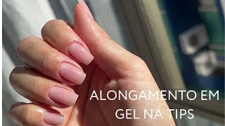 Alongamento em gel na Tips [upl. by Jarin]