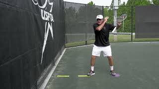 USPTA Quick Tip  Slice Backhand Drills [upl. by Ecnatsnok]