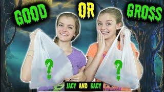 Trying Dollar Store Halloween Candy  Jacy and Kacy [upl. by Nylecaj]