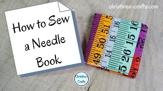 HOW TO MAKE A NEEDLE BOOK  Easy Beginner Sewing Project Needle Case [upl. by Ahsiened242]