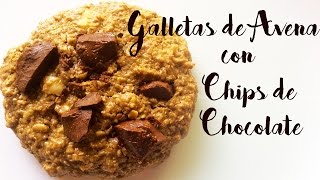 Cómo hacer Galletas de Avena con Chips de Chocolate ¡y almendras  Receta fácil y rápida [upl. by Mahoney]