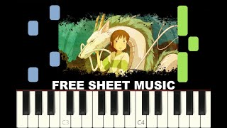 REPRISE from SPIRITED AWAY Piano Tutorial with FREE Sheet Music pdf [upl. by Pas183]