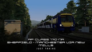 AP Class 170 Sheffield to Manchester via New Mills  Just Trains [upl. by Airot]