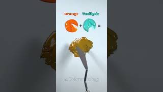 Orange  Verdigris 🎨🖌️ colormixing trending shorts satisfying asmr youtubeshorts [upl. by Sahc]