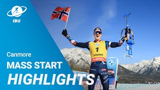 World Cup 2324 Canmore Men Mass Start Highlights [upl. by Burch272]