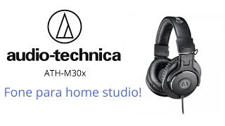 Unboxing ATHM30x Professional Monitor Headphones  Fone para produção musical homestudio Audio tec [upl. by Yhtrod]