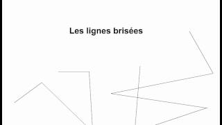 Ligne courbe ligne brisée et ligne droite  géométrie mathématiques  Je Révise [upl. by Etnaihc8]