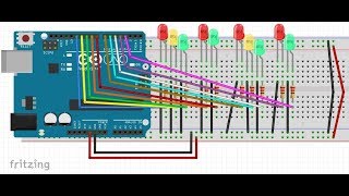 SEMAFORO DE DOS VIAS Y SEMAFORO PEATONAL CON ARDUINO [upl. by Arney601]