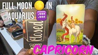 CAPRICORN〰️OBSTACLES FINALLY LIFTED Capricorn August 2024 Full Moon Tarot Reading [upl. by Kcira]