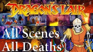 DRAGONS LAIR All Scenes  All Deaths [upl. by Nyleaj]