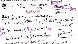 Diff Eqn mixing tank example [upl. by Airod]