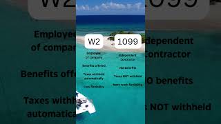 W2 vs 1099 EASY breakdown taxtips financialplanning dreamlife [upl. by Pelaga]