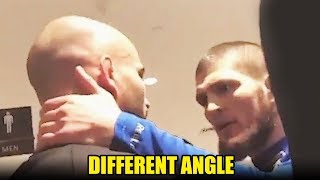 Khabib almost SLAPS Artem Lobov in Heated Altercation DIFFERENT ANGLES [upl. by Gweneth]