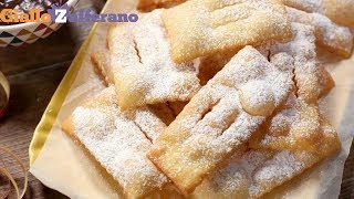 Chiacchiere di Carnevale Frappe bugie crostoli  Ricetta in 1 minuto [upl. by Yenffit]