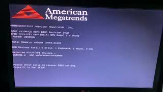 American Megatrends Error problem Solve Windows BIOS [upl. by Joline]