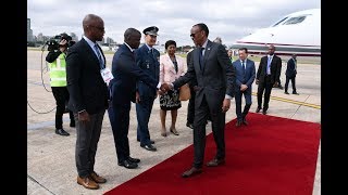 Arrival of Paul Kagame President of Rwanda [upl. by Uah]