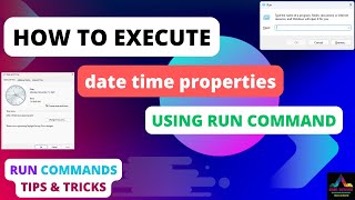 How to execute date time properties using Run command [upl. by Maker]