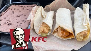 KFC Kentucky Fried Chicken Wraps Classic Spicy Slaw Mac amp Cheese Homestyle Brownie Review [upl. by Benia]