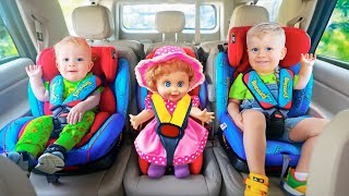 Let’s Buckle Up Whos At the Door  MORE BEST Kids Videos with Diana and Roma Family [upl. by Cherri975]