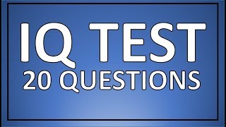 IQ TEST  20 real IQ test questions [upl. by Mich766]