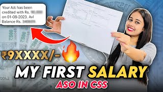 My First Salary Slip 🤑 ASO in CSS Salary🔥 Gross Salary  9XXXX ₹ 🤑 ssc asoincss viralvideo [upl. by Melany254]