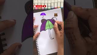 ☂️🐻drawing  satisfied drawing  sketch sabikhan youtubeshorts Drawing by art [upl. by Enoid911]