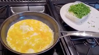 gruyere cheese and chive omelette🧀🤗 [upl. by Akimet]