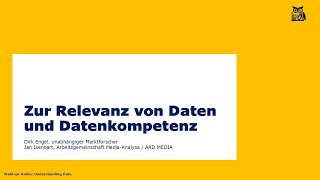 Webinar 1 Zur Relevanz von Daten und Datenkompetenz [upl. by Ajnek333]