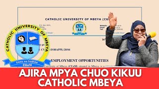 TANGAZO LA NAFASI ZA KAZI CHUO KIKUU CHA CATHOLIC MBEYA 2024 AJIRA MPYA ZA WALIMU CHUO CATHOLIC [upl. by Godewyn]