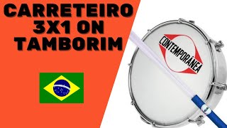 CARRETEIRO 3X1 ON TAMBORIM🇧🇷  BRAZILIAN SAMBA ENREDO  CARRETEIRO 3X1 NO TAMBORIM shorts [upl. by Emelina20]