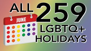 259 LGBTQ Holidays amp Calendar [upl. by Dietrich427]