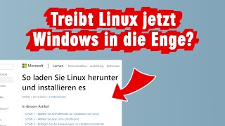 Microsoft empfiehlt jetzt offiziell die Installation von Linux statt Windows [upl. by Ettennor]