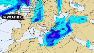 ΚΑΙΡΟΣ  26 Δεκεμβρίου 2024  Μοντέλο ECMWF  Υετός  βροχές καταιγίδες  Στην Ευρώπη [upl. by Nylrehc78]