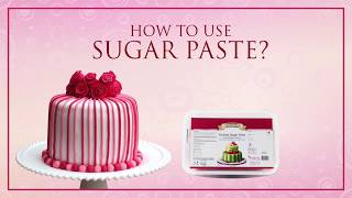 How to use Sugar Paste Fondant for Cake Decoration [upl. by Nelrsa]